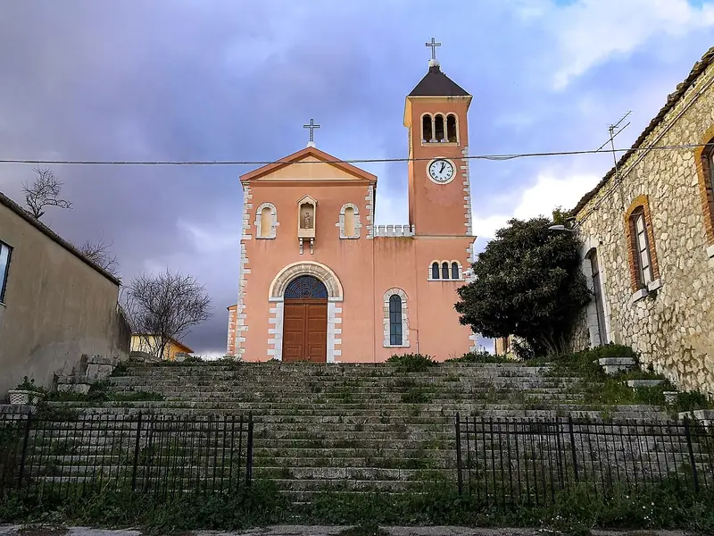 Pink church of Santa Rita in Caltanissetta, Sicily
